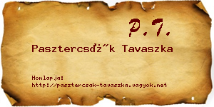Pasztercsák Tavaszka névjegykártya